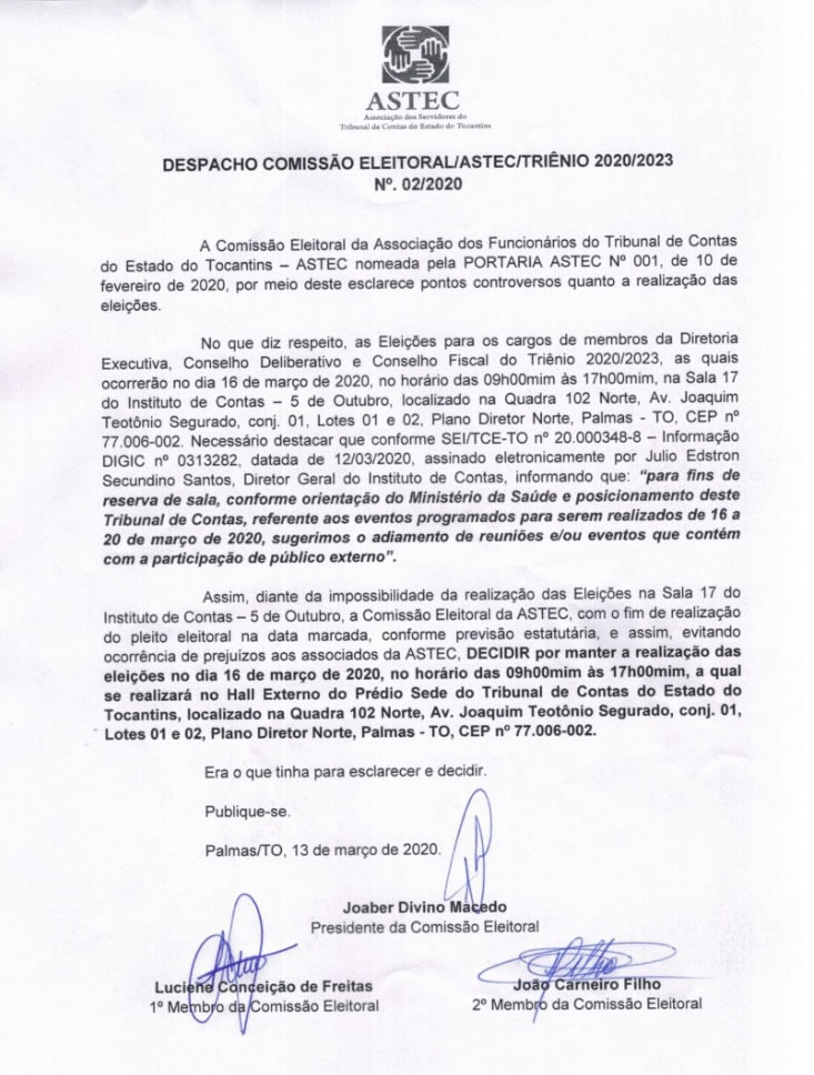 DespachoComissaoEleitoral